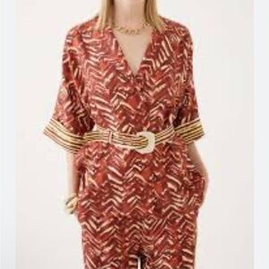 Exquise Valerie Mixed Collar Printed Jacket Small New With Tags